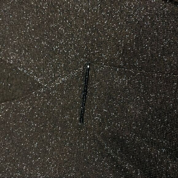 Monari Italy Relaxed Fit Lurex Knit Top Made with Swarovski Crystal Cut Sleeves - Picture 3 of 7